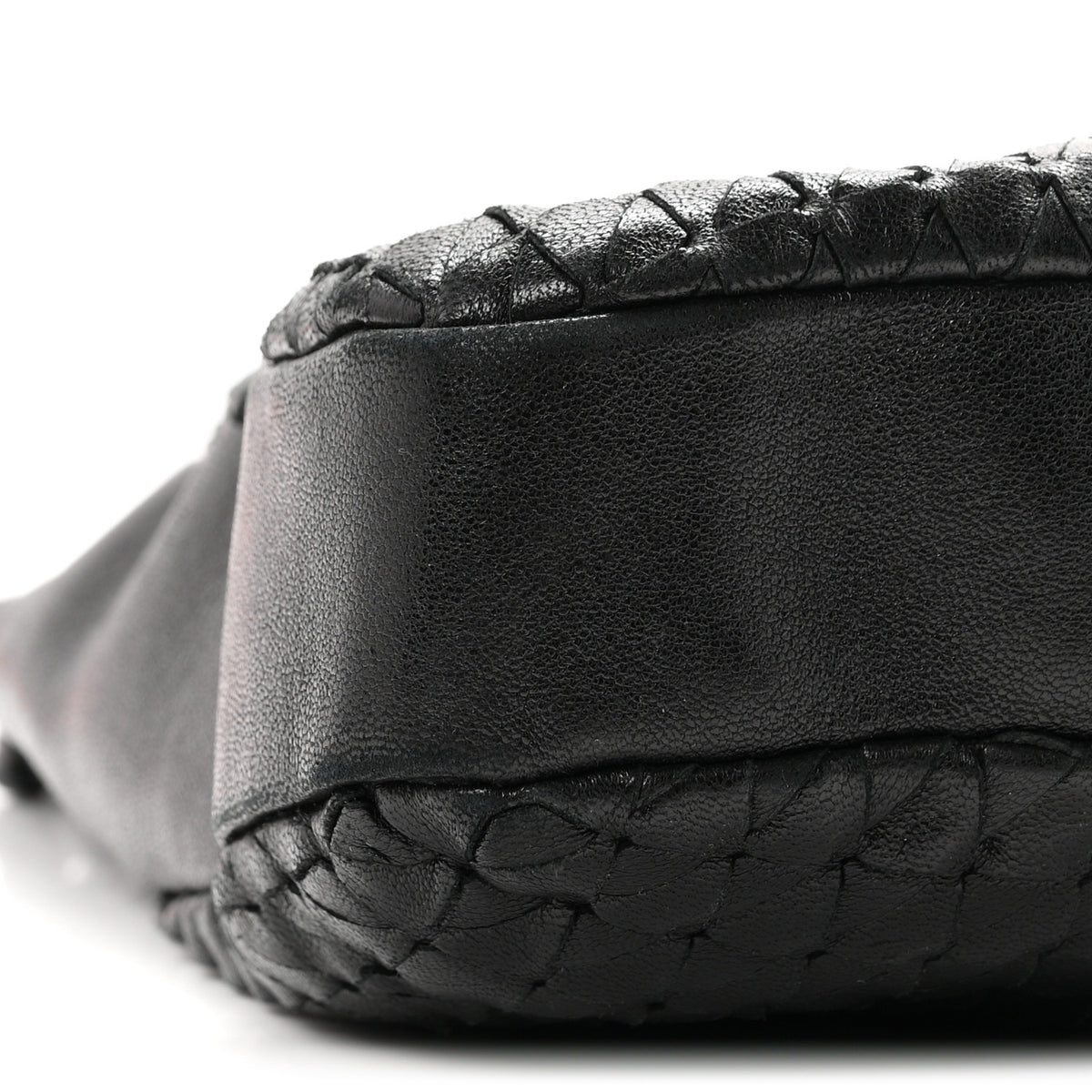 Nappa Intrecciato Shoulder Bag Black