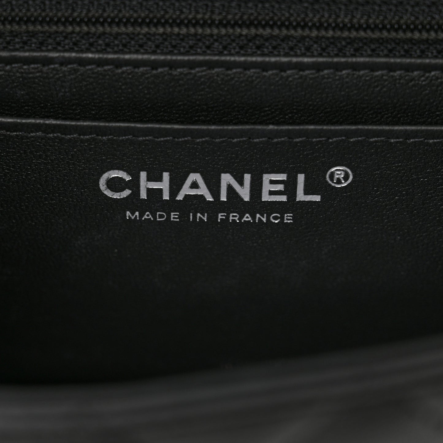 Lambskin Quilted Mini Rectangular Flap Black