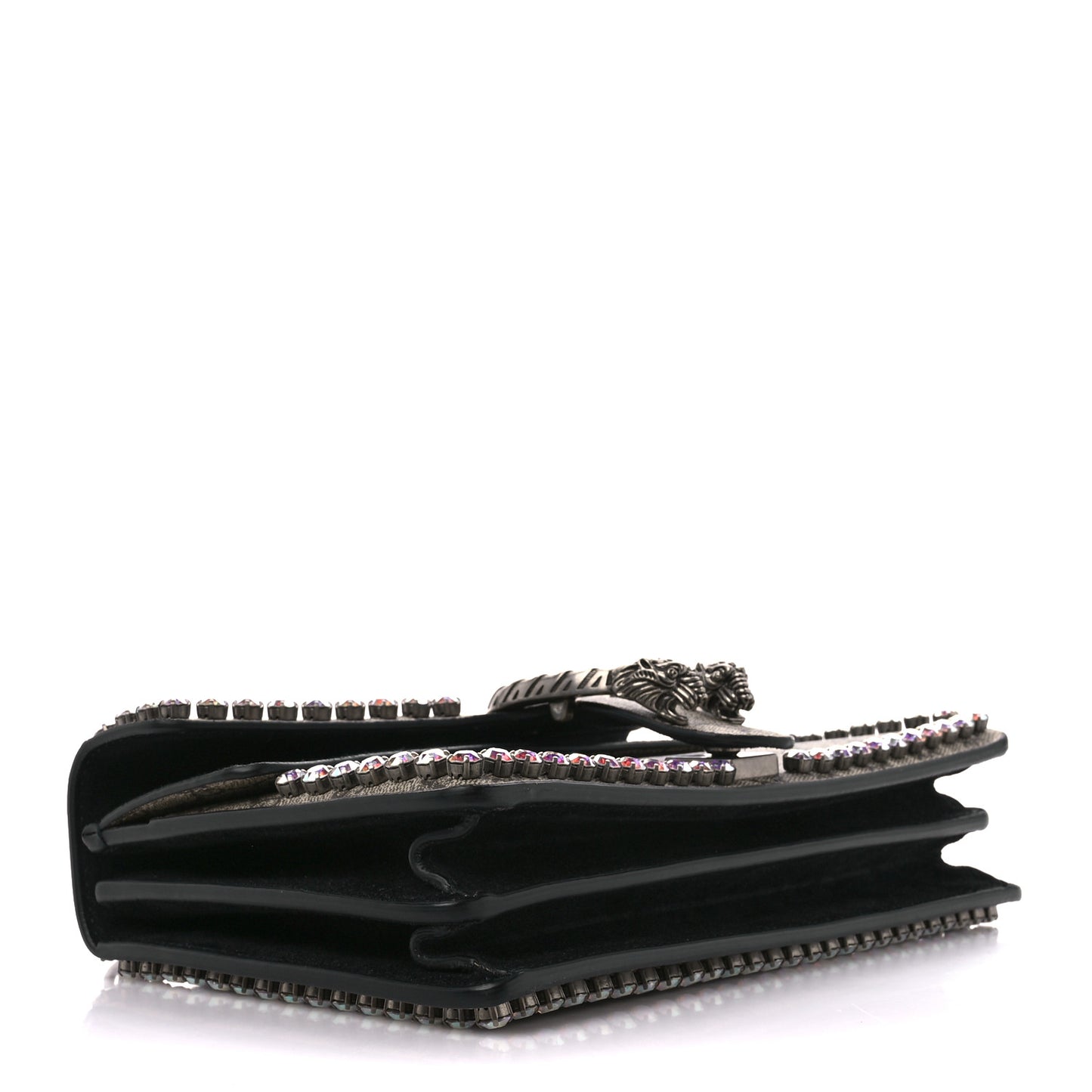 GG Supreme Monogram Crystal Small Dionysus Shoulder Bag Black