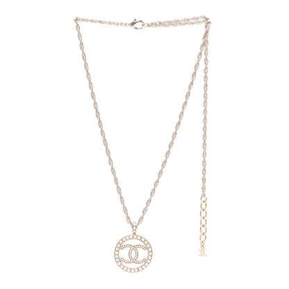 Chanel Pearl CC Round Pendant Necklace Gold 3 of 6