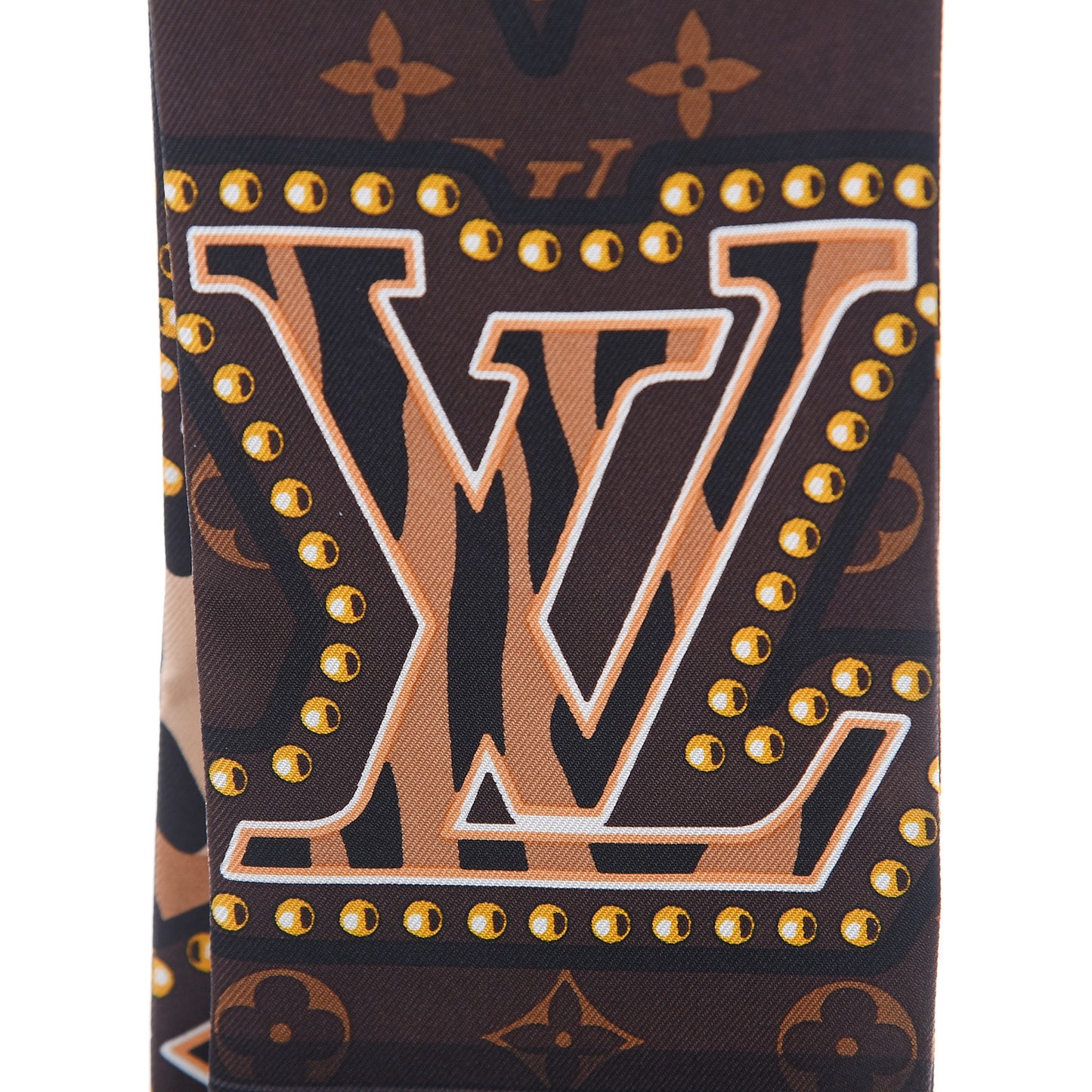 Silk Monogram LV World Bandeau Brown