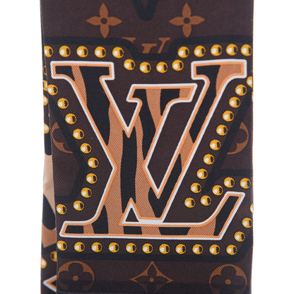 Louis Vuitton Silk Monogram LV World Bandeau Brown 3 of 6