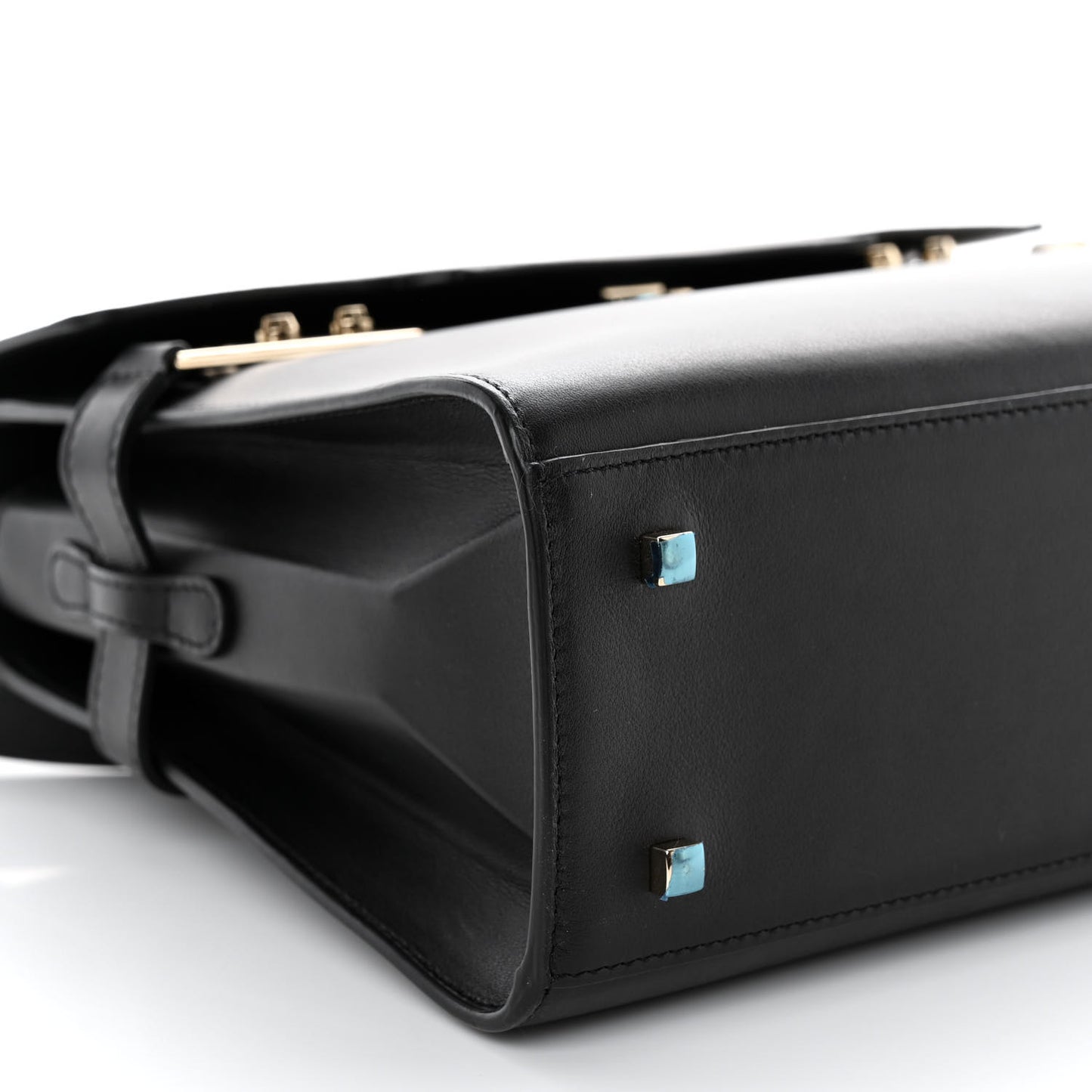 Calfskin MM Tempete Satchel Black