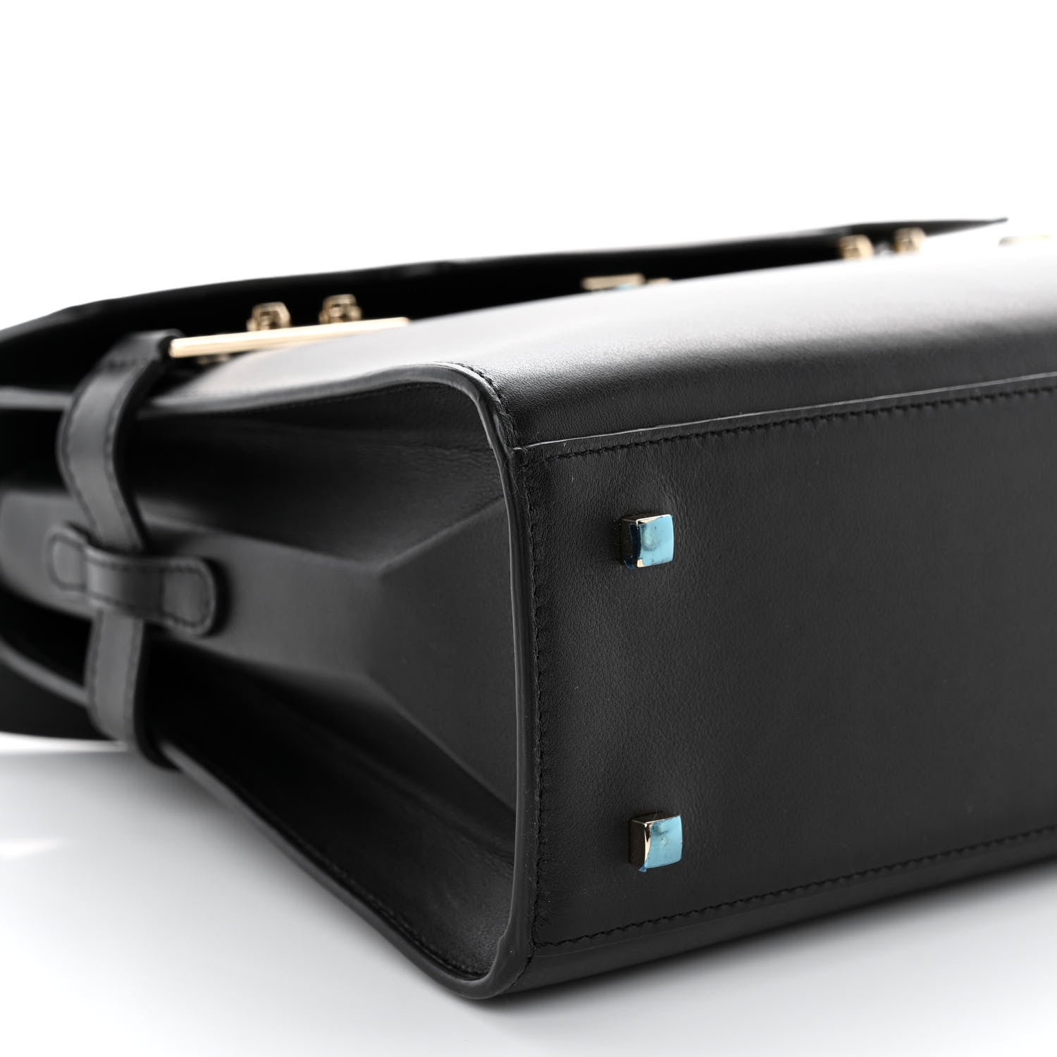 Delvaux Calfskin MM Tempete Satchel Black 9 of 11