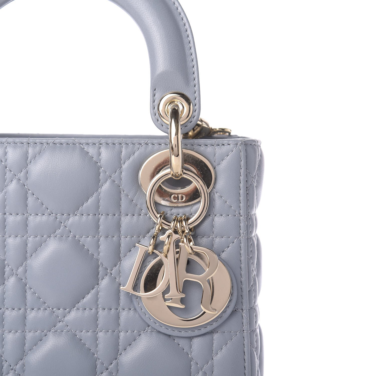 Christian Dior Lambskin Cannage Mini Lady Dior Sky Blue 10 of 11