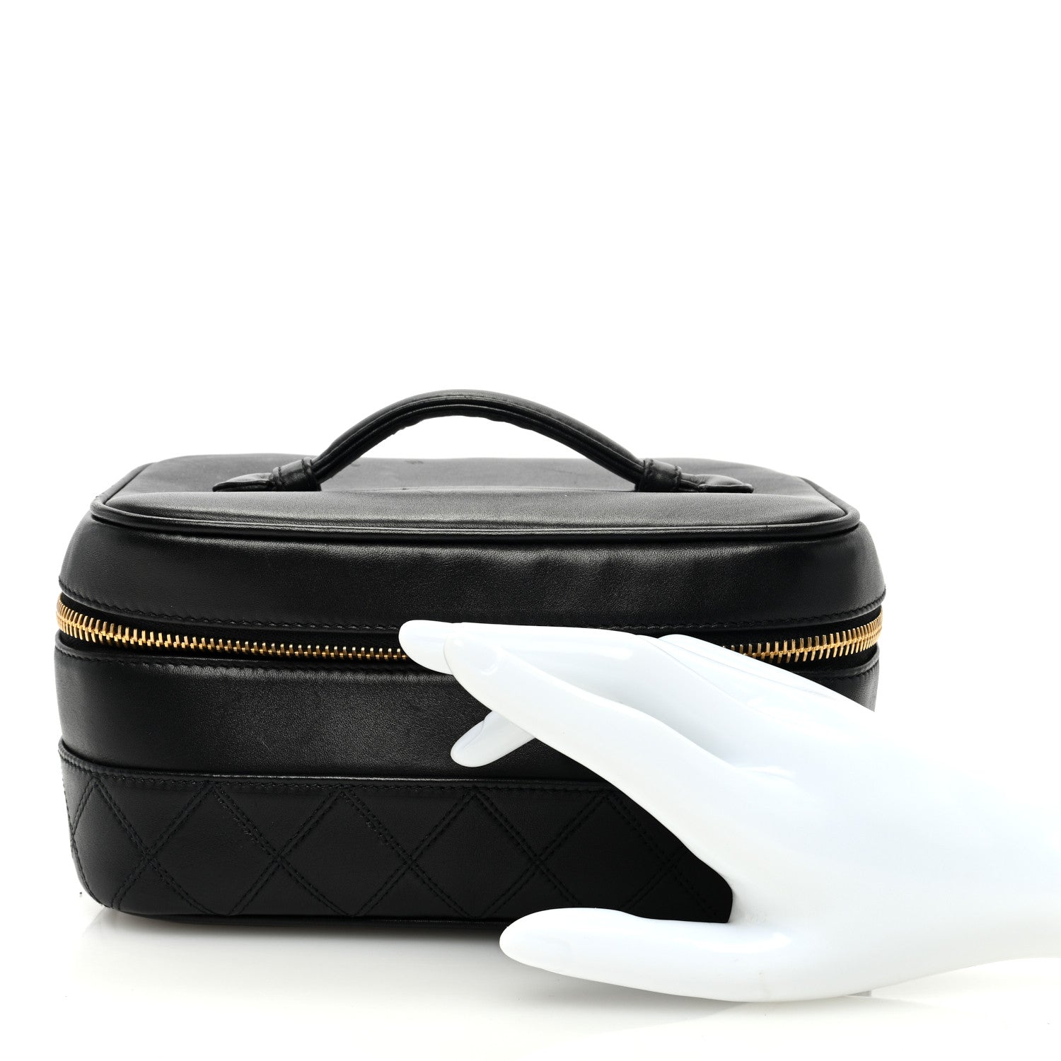 Chanel Lambskin Vanity Cosmetic Case Black 2 of 8