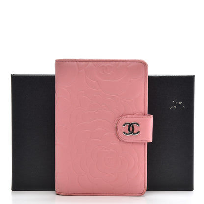 Chanel Lambskin Camellia Embossed L-Zip Pocket Wallet Pink 9 of 9