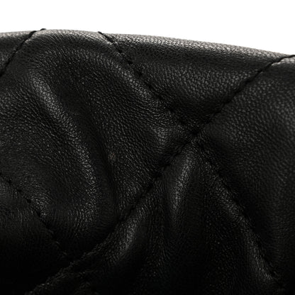 Chanel Lambskin Quilted Resin Bi-Color Chain Bucket Bag Black 11 of 13