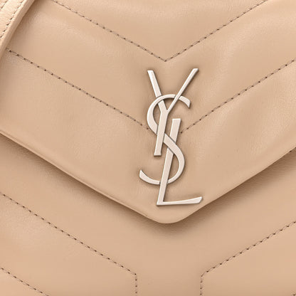 Saint Laurent Calfskin Y Quilted Monogram Toy Loulou Crossbody Bag Nude Powder 9 of 11
