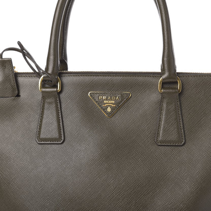 Prada Saffiano Lux Medium Galleria Double Zip Tote Militare 12 of 12