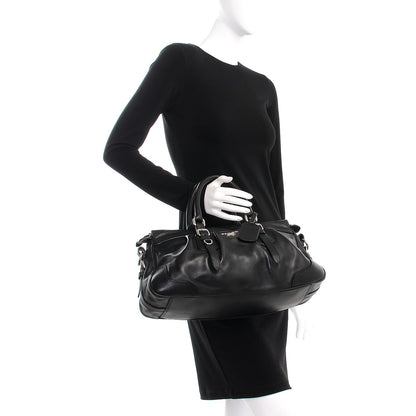 Prada Vitello Soft Shopping Satchel Black 3 of 9