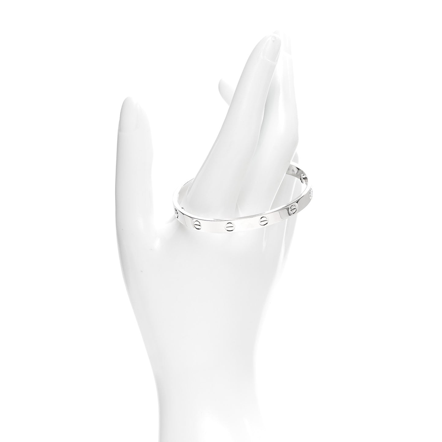 18K White Gold LOVE Bracelet 17