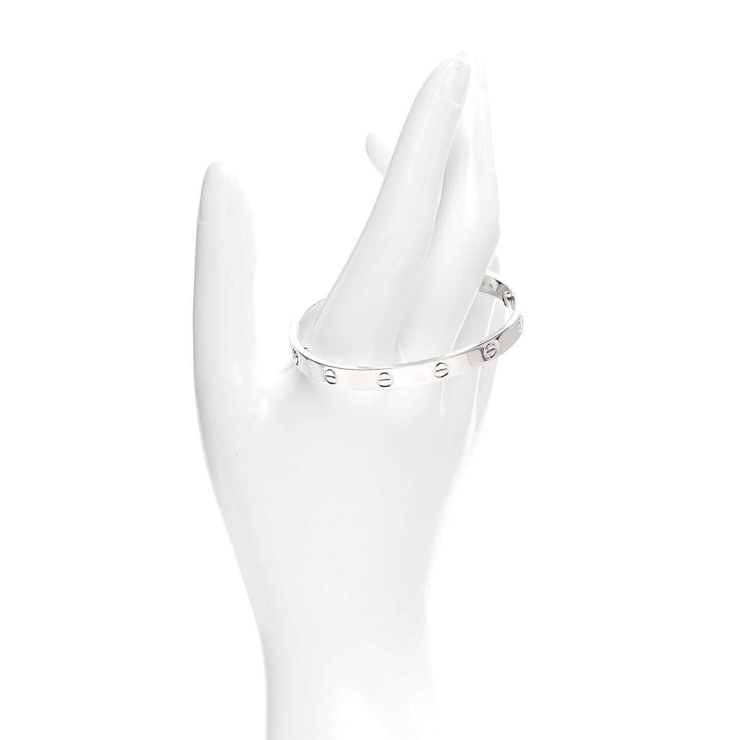 Cartier 18K White Gold LOVE Bracelet 17 2 of 7