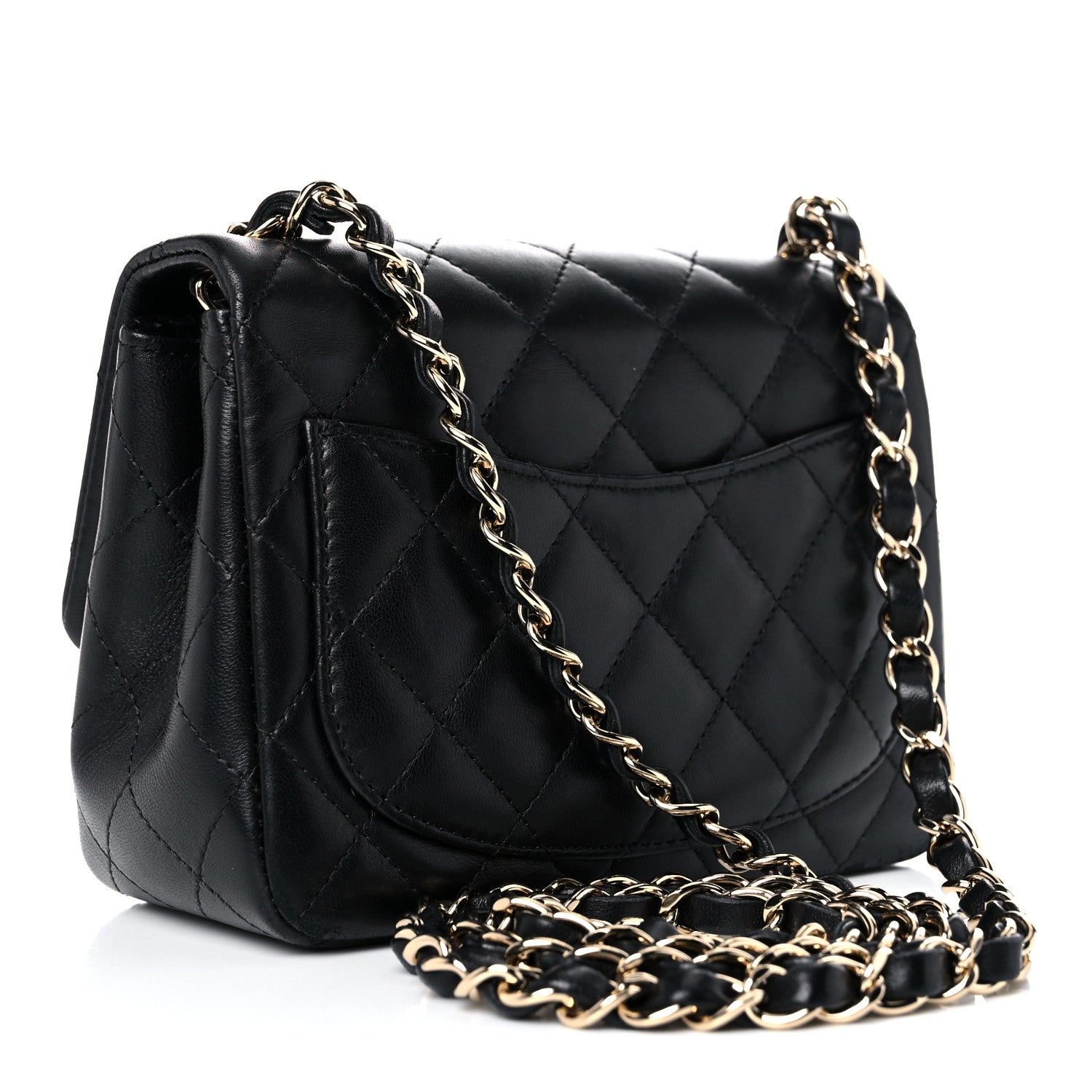Chanel Lambskin Quilted Mini Square Flap Black 3 of 10