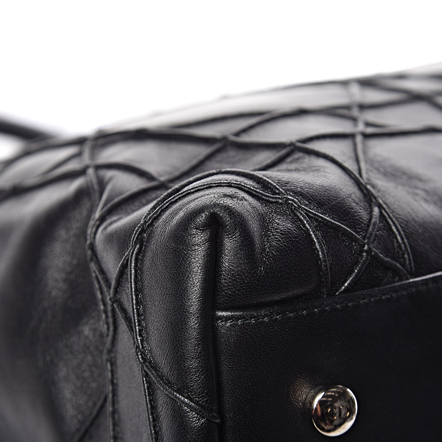 Lambskin Cannage Large Granville Tote Black