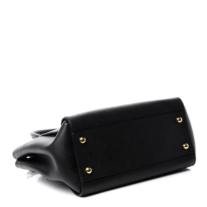 Burberry Soft Grain Calfskin Medium Buckle Tote Black 4 of 12
