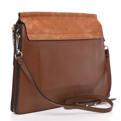 Chloe Suede Calfskin Medium Faye Shoulder Bag Tobacco 3 of 12