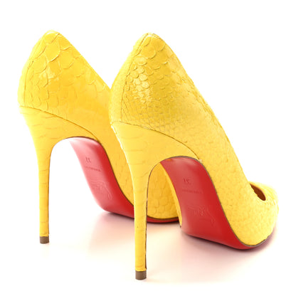 Christian Louboutin Snakeskin Crystal Decollete 554 100 Pumps 37 Sun 5 of 9