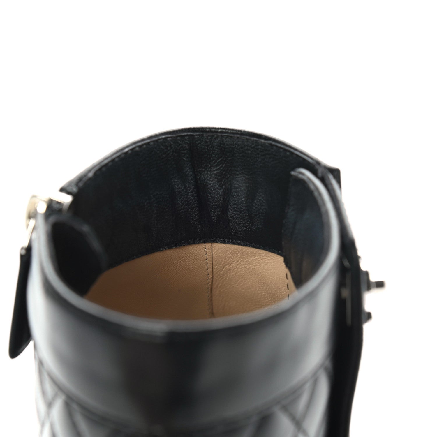 Chanel Lambskin Quilted Short Boots 39.5 Black 10 of 10