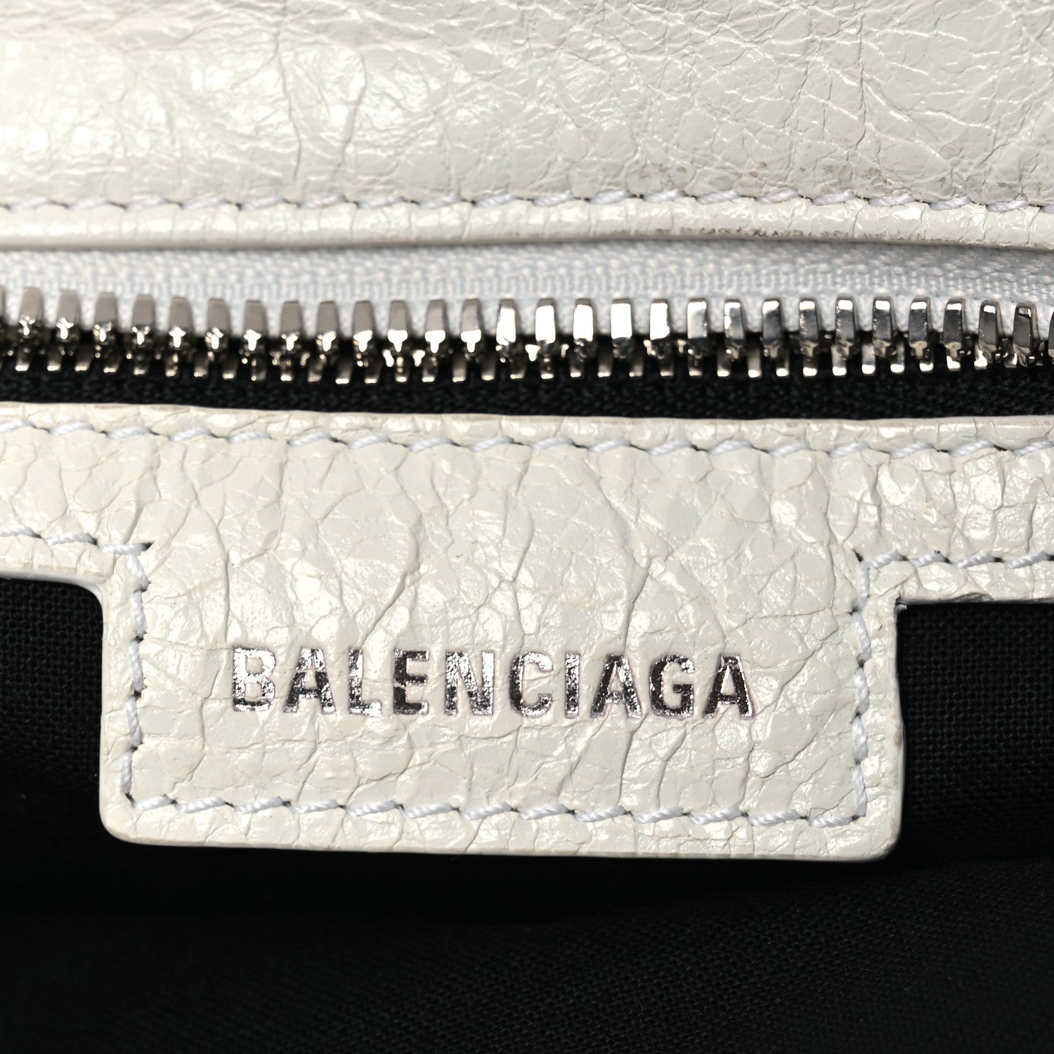 Balenciaga Agneau Arena Crystal Neo Cagole Handbag XS Optic White Balenciaga Agneau Arena Crystal Neo Cagole Handbag XS Optic White