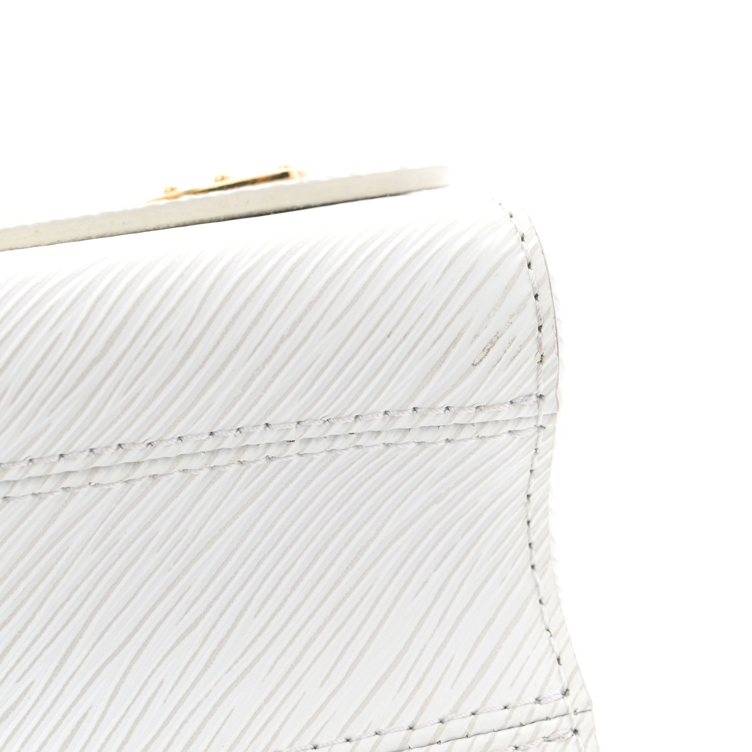 Louis Vuitton Epi Love Lock Twist Shoulder Bag MM White 1834172