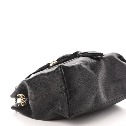 Gucci Pebbled Calfskin Medium Soho Chain Shoulder Bag Black 9 of 13