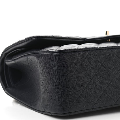 Chanel Caviar Quilted Jumbo Double Flap Navy Blue 8 of 12