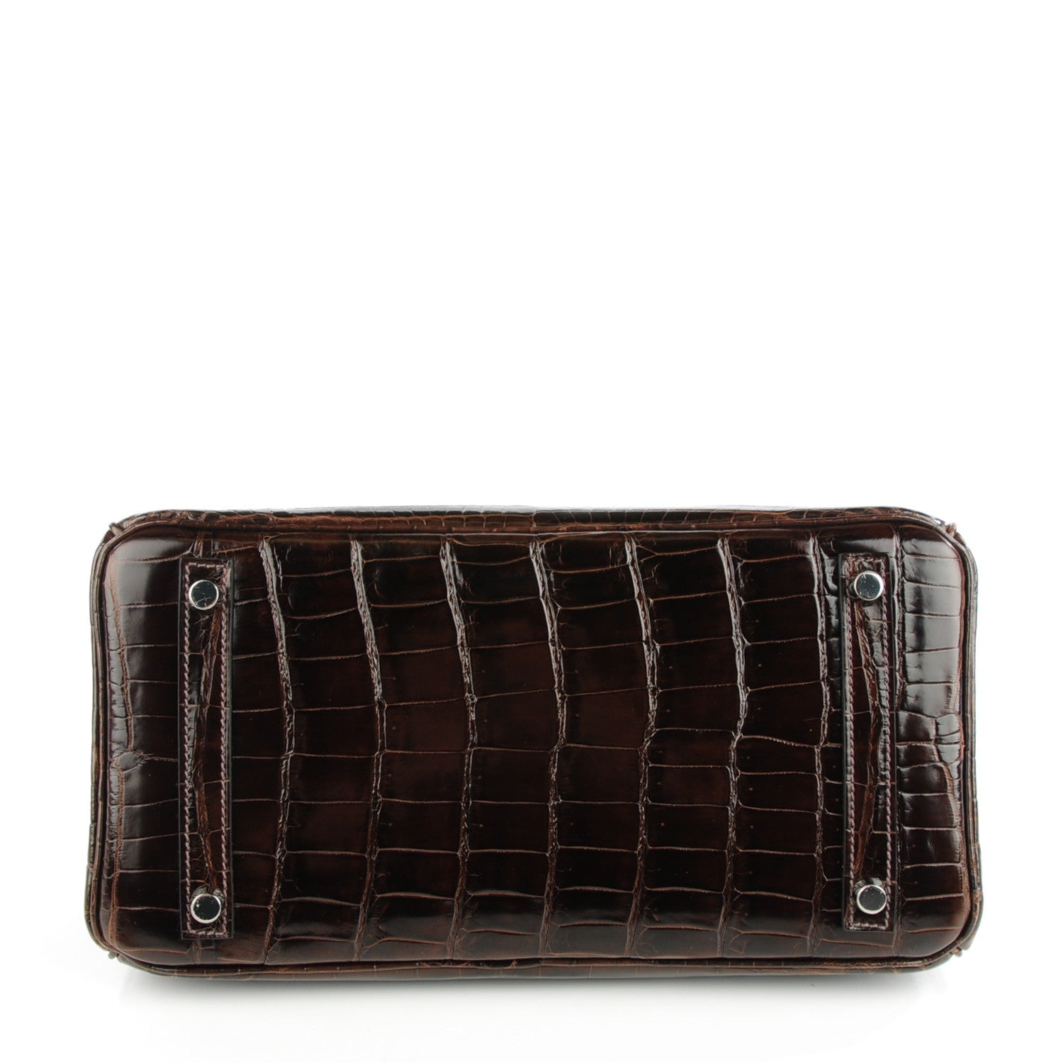 Hermes Shiny Niloticus Crocodile Birkin 30 Havane 5 of 23