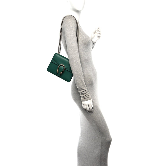 Calfskin Mini Dionysus Shoulder Bag Emerald