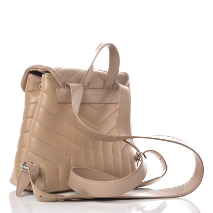 Saint Laurent Calfskin Y Quilted Monogram Small Loulou Backpack Nude Powder 3 of 14