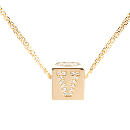 Chopard 18K Yellow Gold Diamond Ice Cube Love Necklace 5 of 9