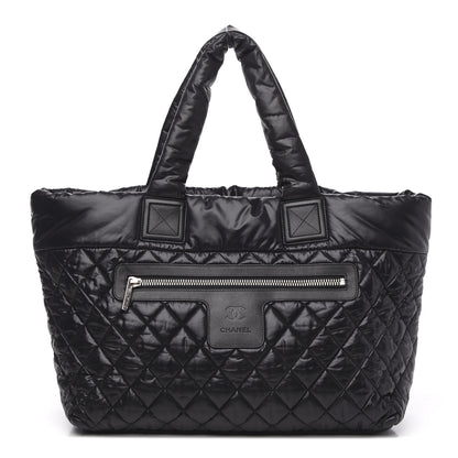 Chanel Nylon Quilted Large Coco Cocoon Tote Black 1 of 9