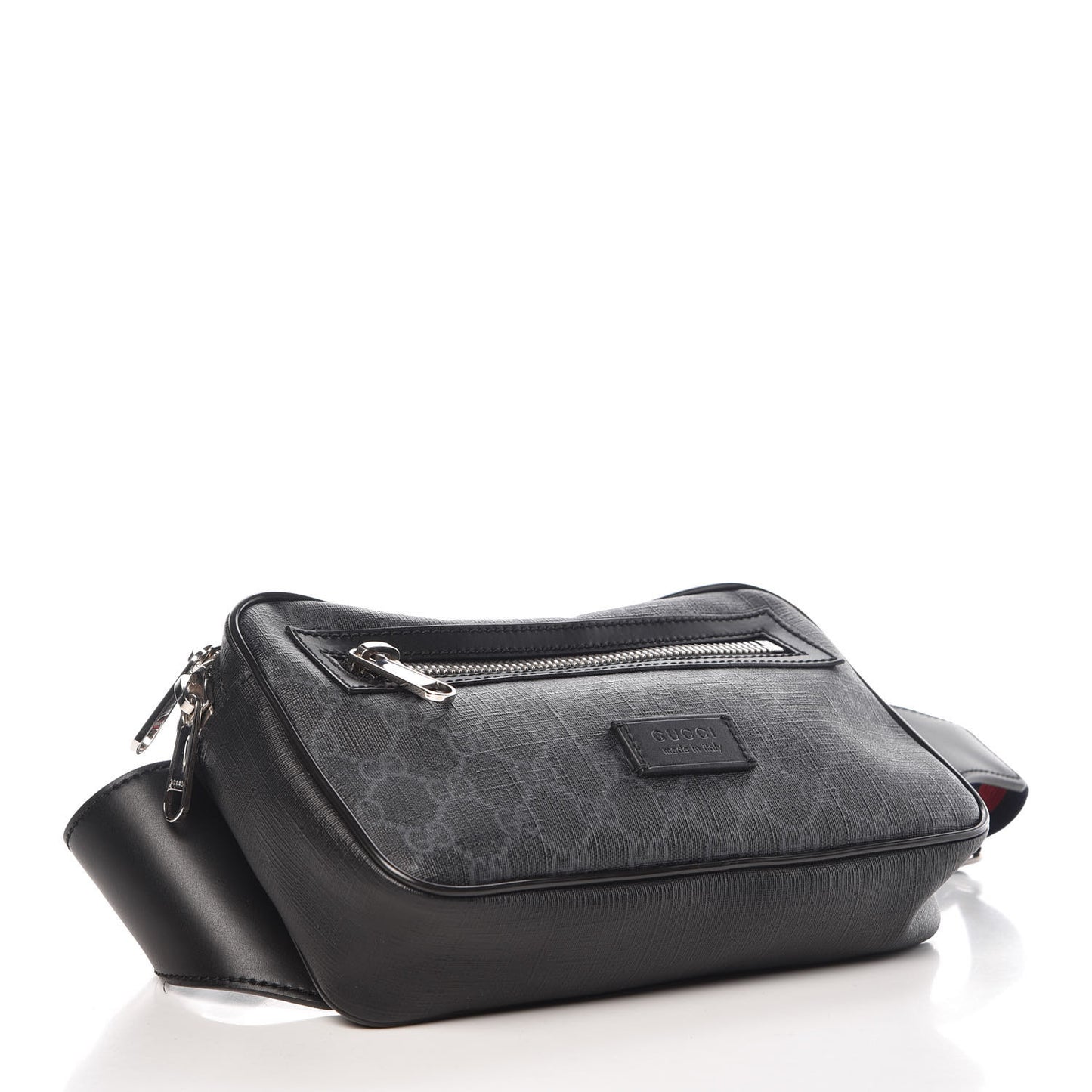 Soft GG Supreme Monogram Web Belt Bag Black Grey
