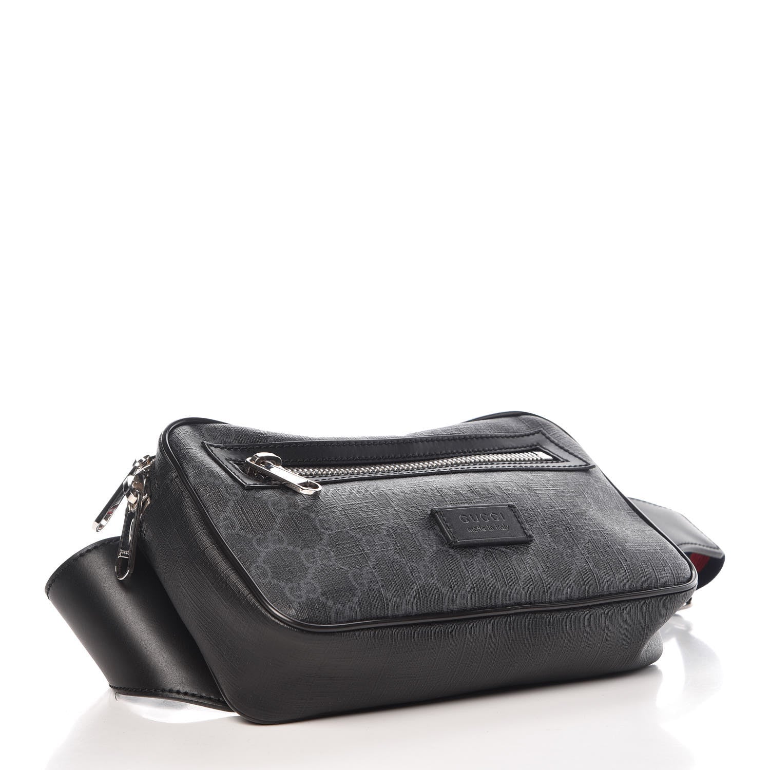 Gucci Soft GG Supreme Monogram Web Belt Bag Black Grey 4 of 9