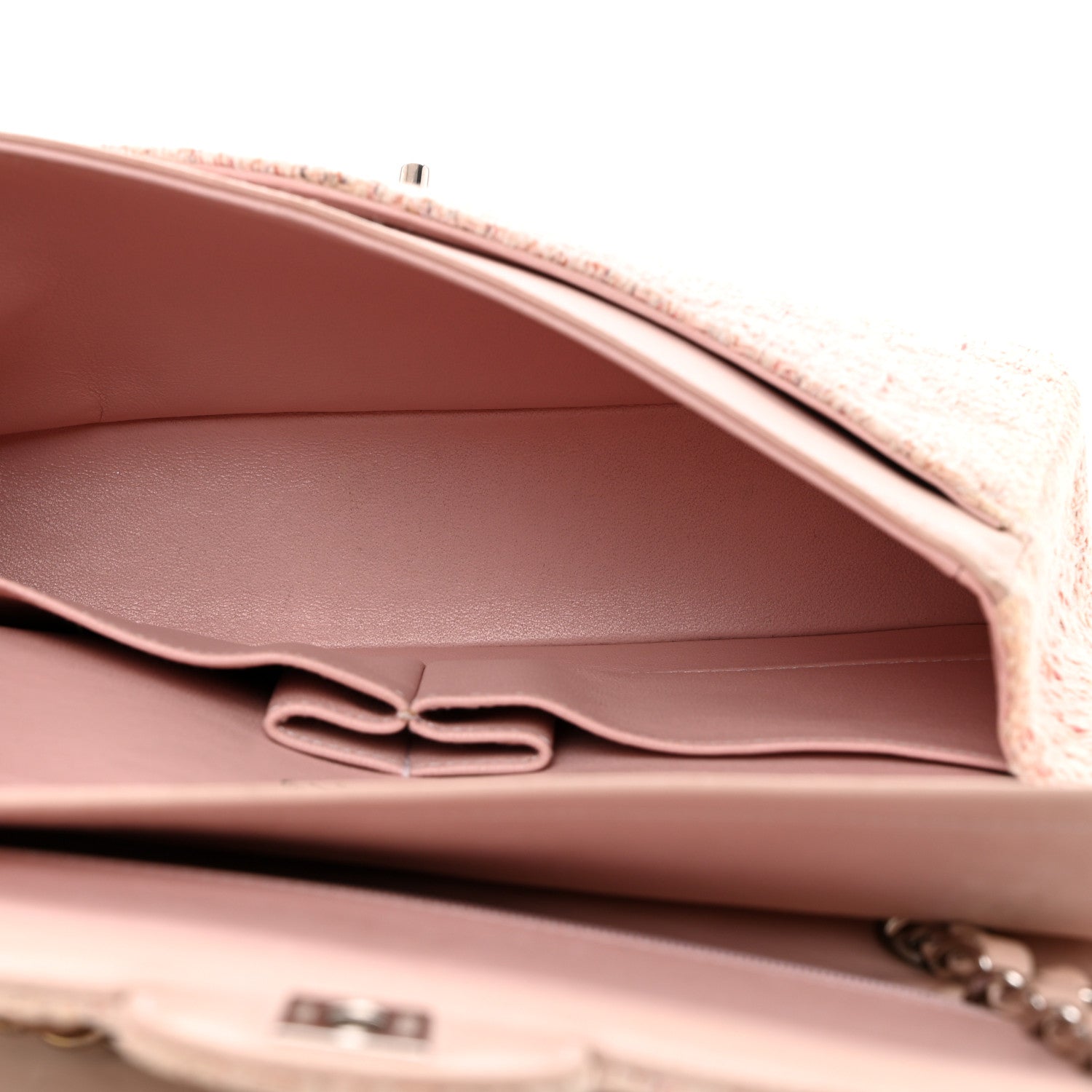 Chanel Tweed Medium Double Flap Pink Multicolor 5 of 12