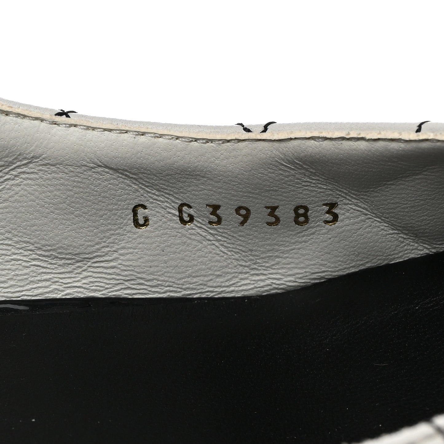 Lambskin Patent Quilted Cap Toe Mary Jane Flats 38 White Black