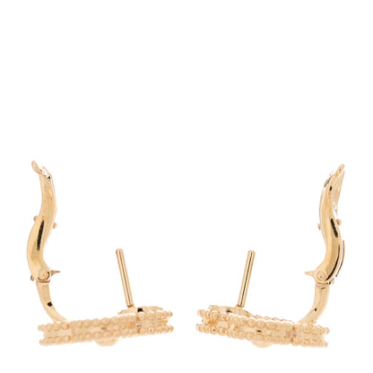 Van Cleef & Arpels 18K Yellow Gold Vintage Alhambra Earrings 3 of 5