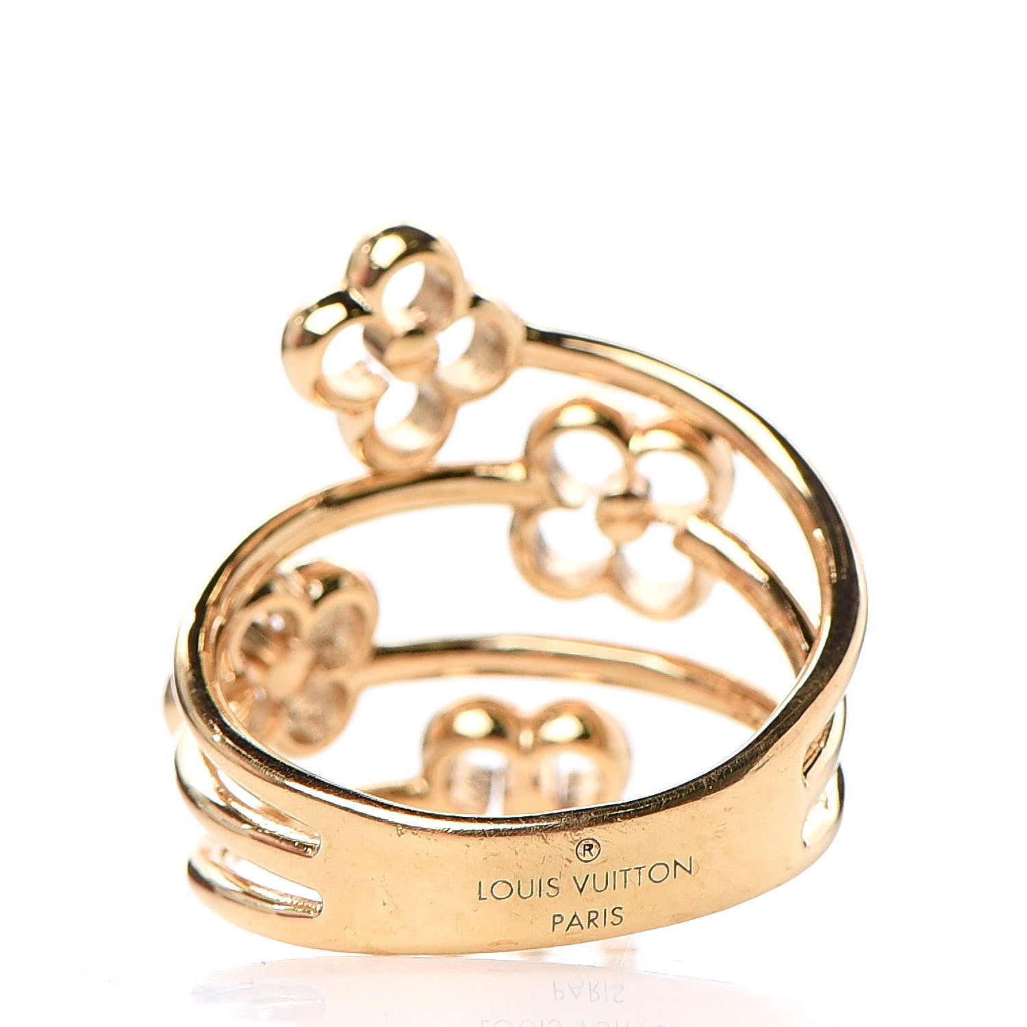 Louis Vuitton Flower Full Ring M Gold 3 of 5