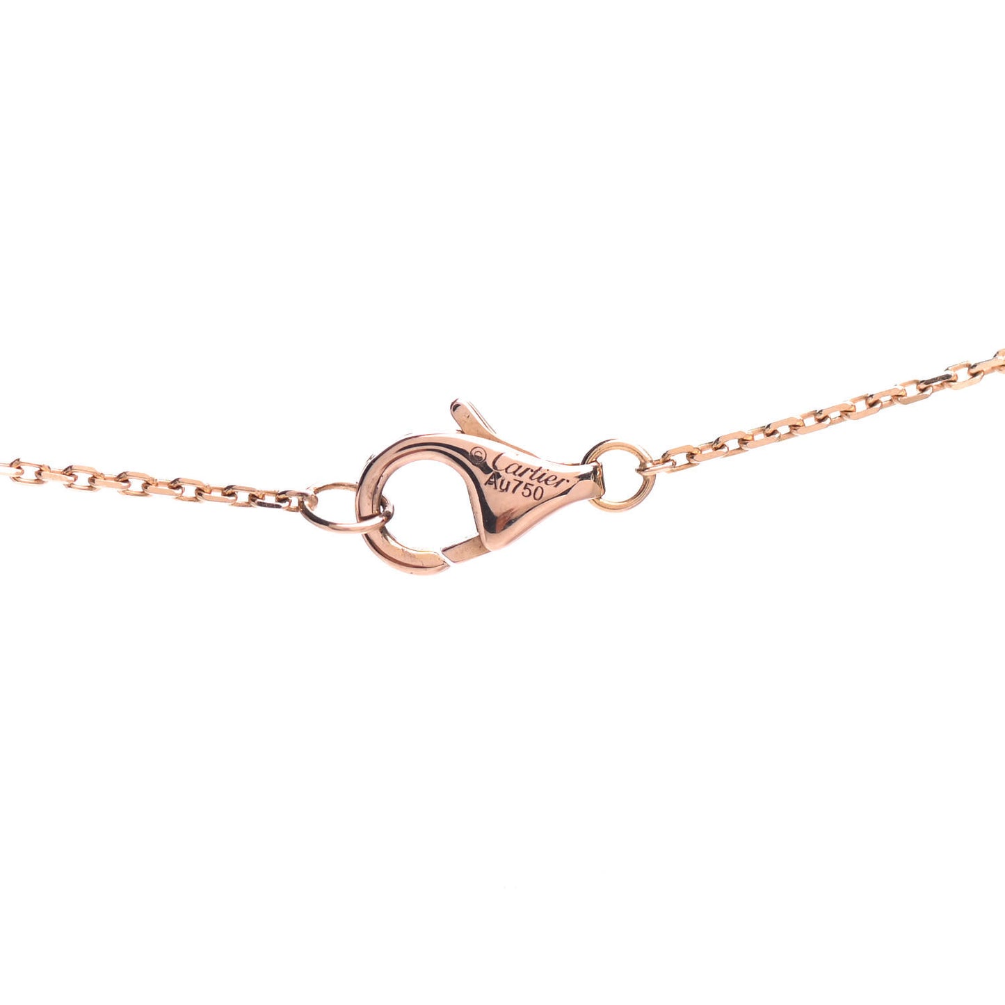 18K Pink Gold Diamond Black Onyx XS Amulette de Cartier Pendant Necklace