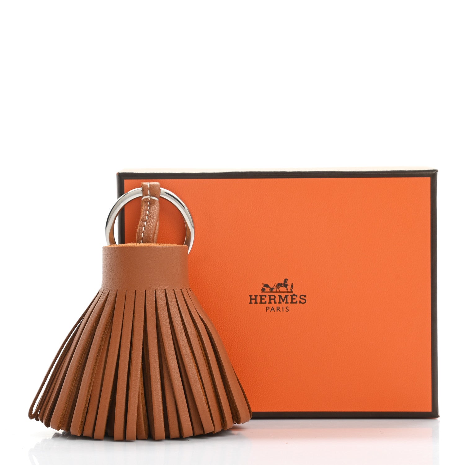 Hermes Lambskin Carmen Tassel Key Holder Gold 6 of 6