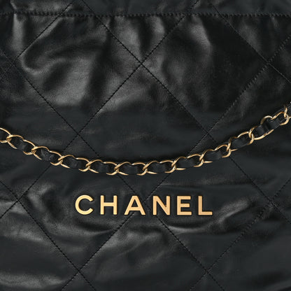 Chanel Shiny Calfskin Quilted Small Chanel 22 Black 9 of 14