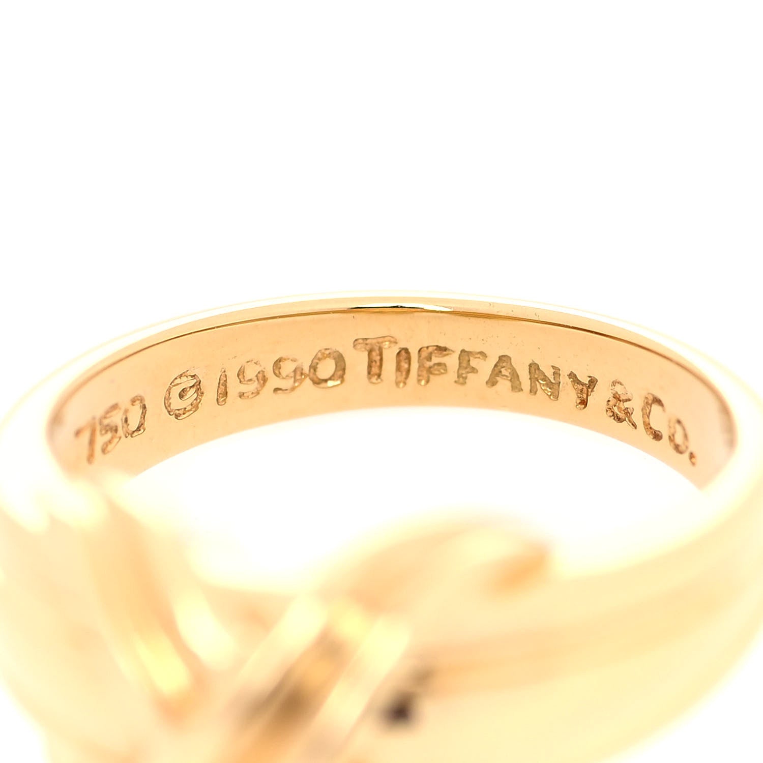 Tiffany 18K Yellow Gold Signature X Ring 49 5 5 of 6