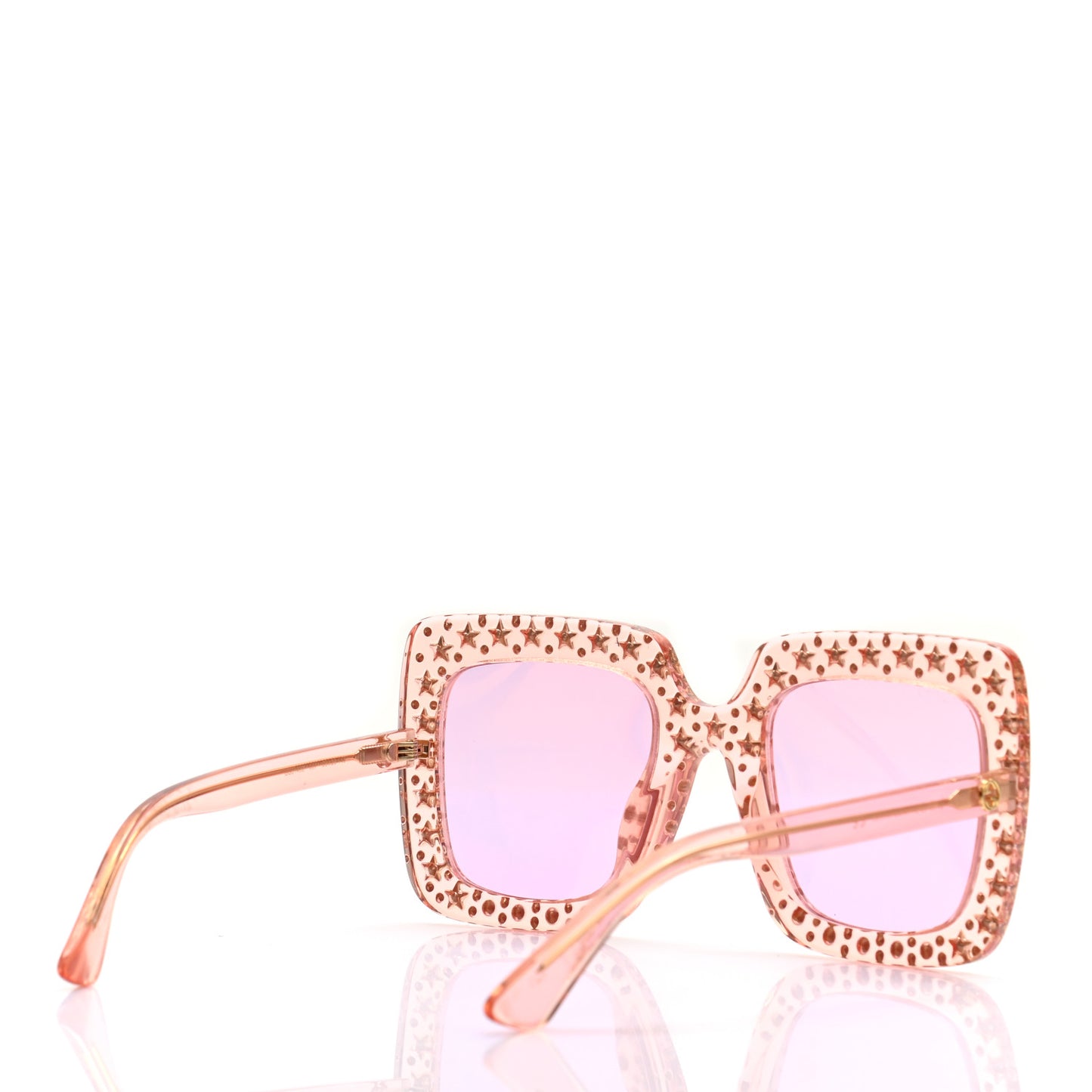 Crystal Square Frame Sunglasses GG0148S Pink