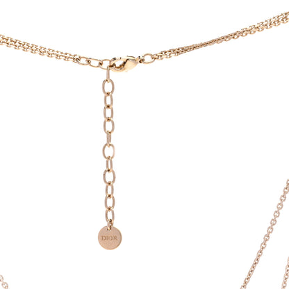 Christian Dior Metal Crystal Double Necklace Gold 6 of 6