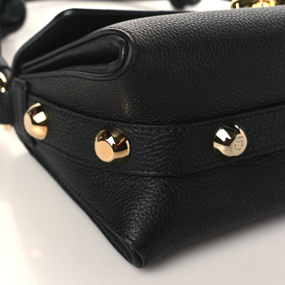 Salvatore Ferragamo Calfskin Glam Shoulder Bag Black 6 of 7