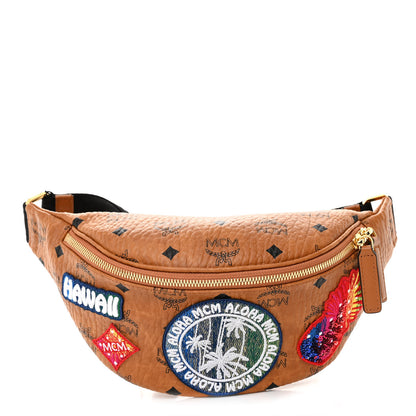 MCM Visetos Hawaii Patch Small Stark Belt Bag Cognac 1 of 10