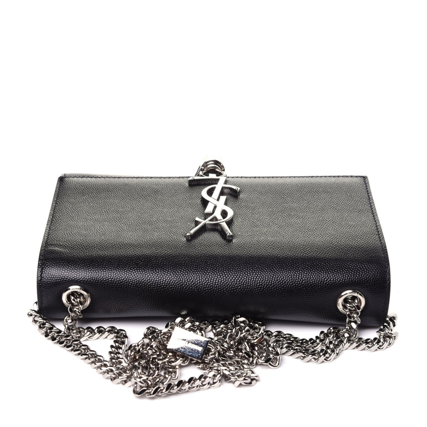 Calfskin Small Classic Monogram Kate Tassel Satchel Black