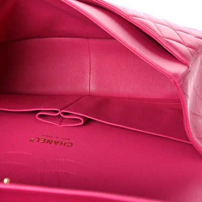 Chanel Lambskin Quilted Jumbo Double Flap Fuchsia 5 of 9