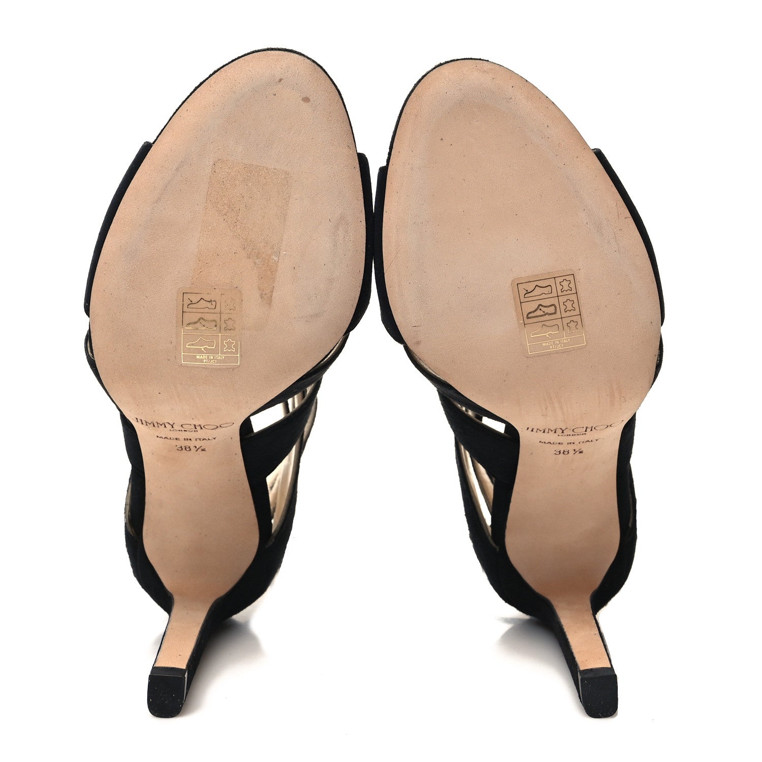 Jimmy Choo Suede Hitch 100 Lace Up Sandals 38.5 Black 5 of 7