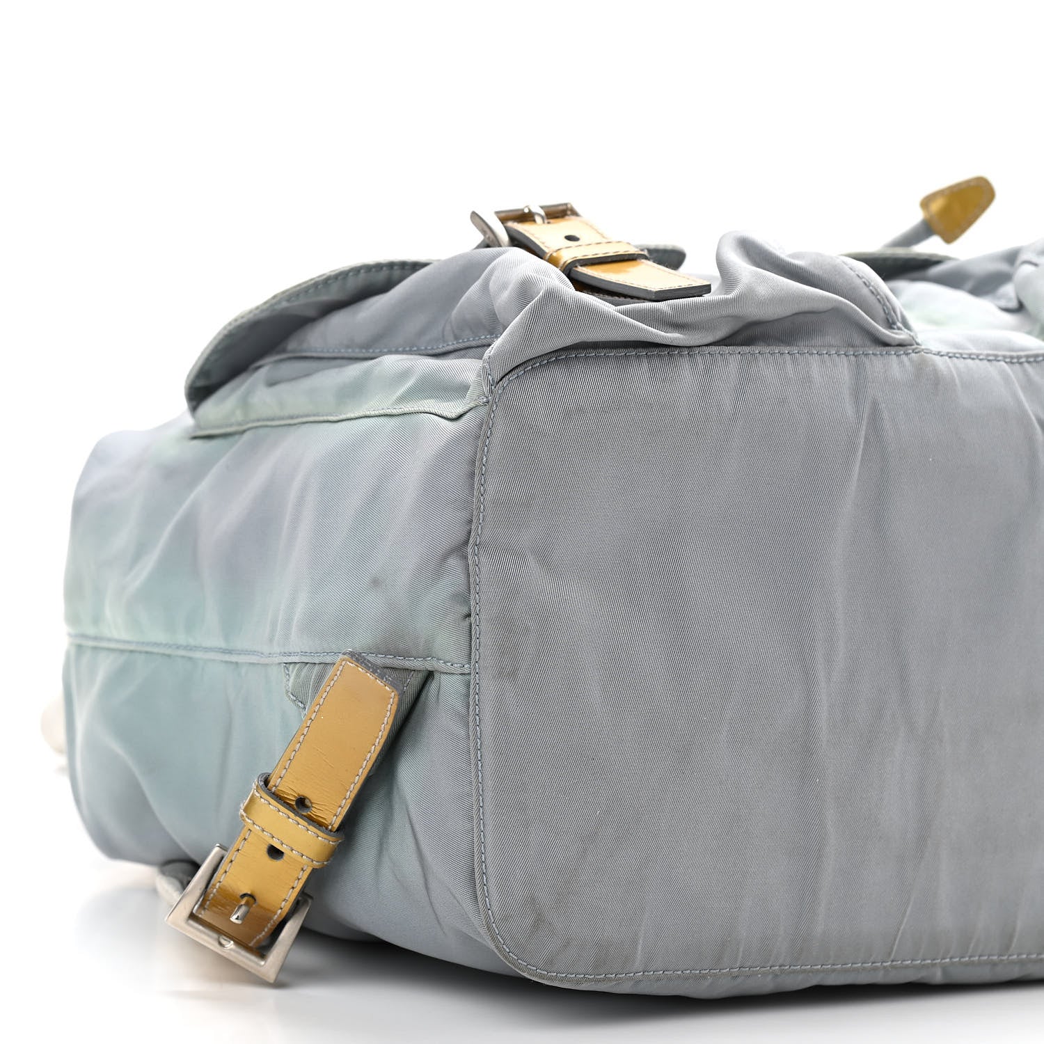 Prada Nylon Vela Patent Backpack Argento 10 of 17